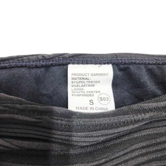 Black Textured Womens High-Waisted Bikini Set Swimsuit Adjustable Straps Size S - Picture 2 of 5